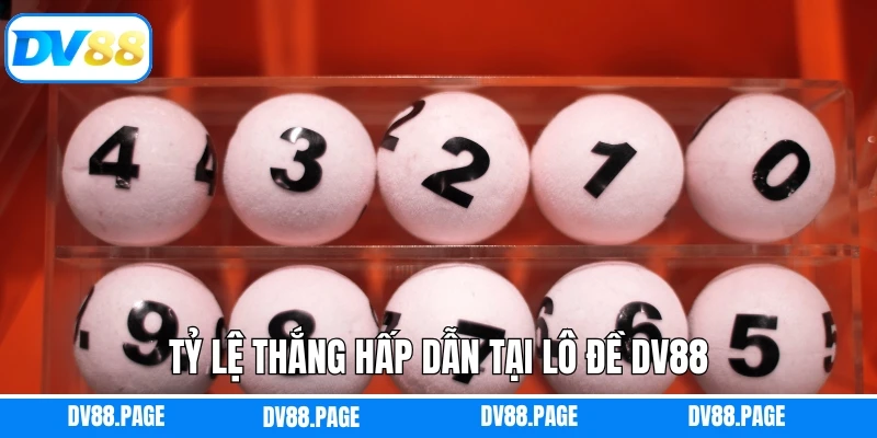 Tỷ lệ thắng hấp dẫn tại lô đề DV88
